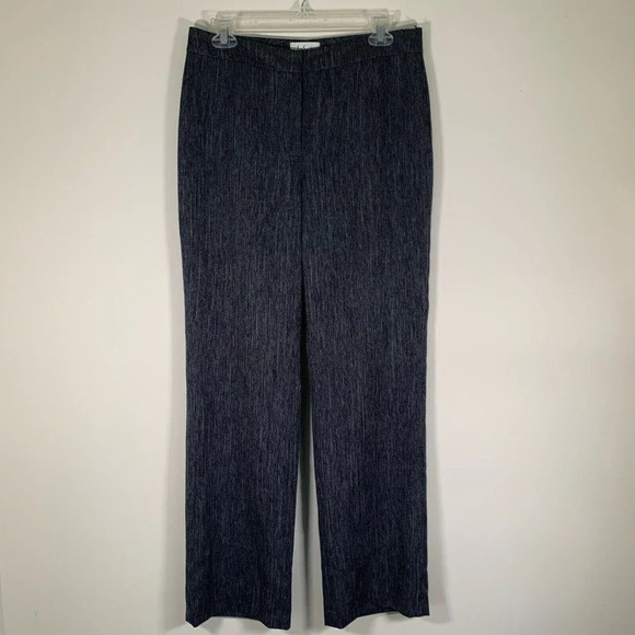 Le Suit Dress Pants Womens 4 Blue Straight Leg High Rise W31 R11 I29.5 - Picture 1 of 10